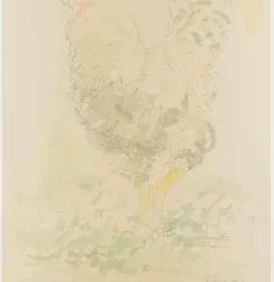 Online Pamono Sigfrido Oliva, Rooster, Mixed Media Drawing, 1990s