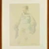 Pamono Sigfrido Oliva, Seated Woman, Drawing on Paper, 1990s> Work On Paper