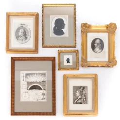 Pamono Silhouette Portrait of a Man, 18th-Century, Framed><noscript><img width=