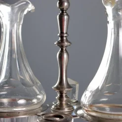 Hot Pamono Silver & Glass Oil Cruet Set from Broggi Milano