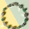 Best Pamono Silver and Aventurine Bracelet by Arvo Saarela, 1965