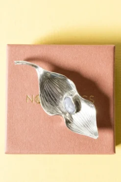 Pamono Silver and Chalcedony Brooch by Gertrud Engel, 1954> Brooches