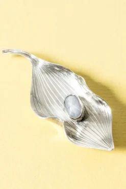 Pamono Silver and Chalcedony Brooch by Gertrud Engel, 1954> Brooches