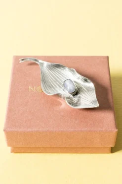 Pamono Silver and Chalcedony Brooch by Gertrud Engel, 1954><noscript><img width=