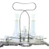 Clearance Pamono Silver and Glass Cruet Set with Sugar Bowl, Salt and Pepper Shaker, Set of 6