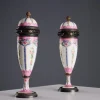 Pamono Silver and Porcelain Perfume Burners from Limoges, Set of 2> Vases