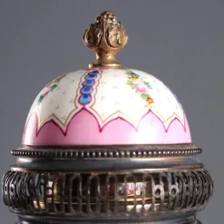 Pamono Silver and Porcelain Perfume Burners from Limoges, Set of 2><noscript><img width=