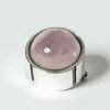 Outlet Pamono Silver and Rose Quartz Brooch by Heikki Kaksonen