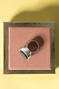 Pamono Silver and Spectrolite Ring by Elis Kauppi, 1960s