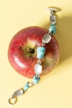 Pamono Silver and Turquoise Bracelet by Arvo Saarela, 1966> Bracelets