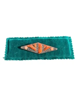 Sale Pamono Silver Brooch with Stones, 1940s