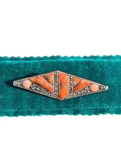 Sale Pamono Silver Brooch with Stones, 1940s