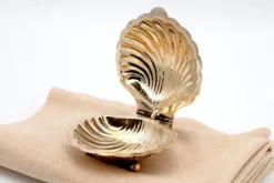 New Pamono Silver Butter Dish in the Shape of a Hinged Shell