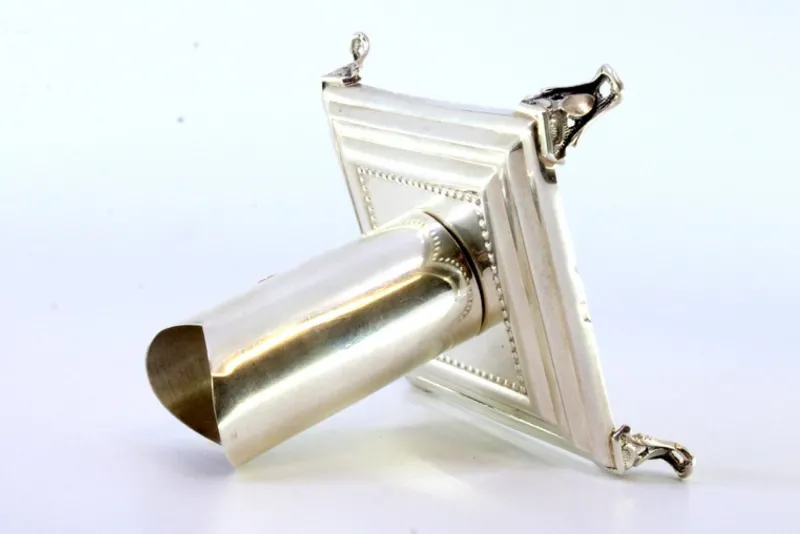 Online Pamono Silver Candleholder with Young Figure