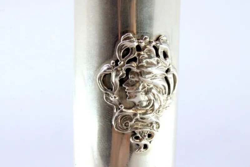 Online Pamono Silver Candleholder with Young Figure