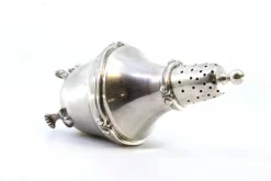 Pamono Silver Candlestick with Removable Lid Pommel><noscript><img width=