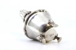 Pamono Silver Candlestick with Removable Lid Pommel><noscript><img width=