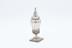 Pamono Silver Candlestick with Spiral Reliefs> Candleholders