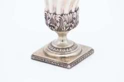 Pamono Silver Candlestick with Spiral Reliefs><noscript><img width=