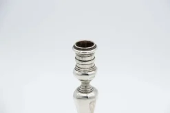 Pamono Silver Candlesticks with Octagonal Embossed Bases, Set of 2><noscript><img width=