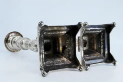 Pamono Silver Candlesticks with Engravings of Flowers and Palms, Set of 2><noscript><img width=