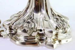 Pamono Silver Candlesticks with Stems Revealed with Palms, Set of 2> Candleholders