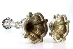 Pamono Silver Candlesticks with Stems Revealed with Palms, Set of 2><noscript><img width=