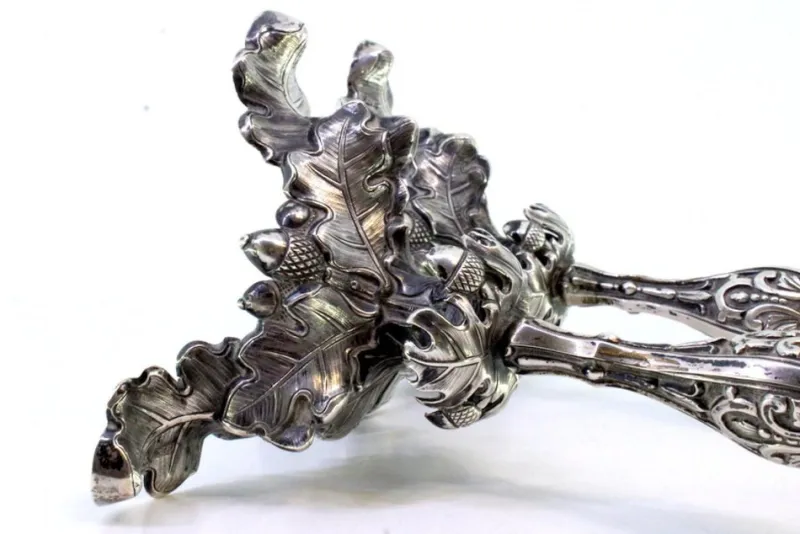 Pamono Silver Candlesticks with Floral Motifs> Candleholders