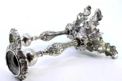 Pamono Silver Candlesticks with Floral Motifs><noscript><img width=