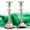 Clearance Pamono Silver Candlesticks with Reliefs, Set of 2