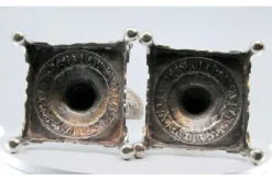 Pamono Silver Candlesticks with Turned Stems, Set of 2><noscript><img width=