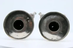 Pamono Silver Candlesticks with Turned Stems, Set of 2><noscript><img width=