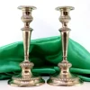 Sale Pamono Silver Candlesticks with Fluted Reliefs on Circular Bases, Set of 2