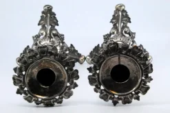 Pamono Silver Candlesticks with Turned Stems><noscript><img width=