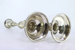 Pamono Silver Candlesticks with Smooth Stems, Set of 2><noscript><img width=