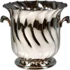 Pamono Silver Champagne Wine Cooler with Curved Folds, Firenze, Italy, Late 20th Century