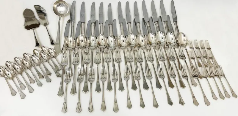 Online Pamono Silver Cutlery Set from Fimara, 1970s, Set of 87