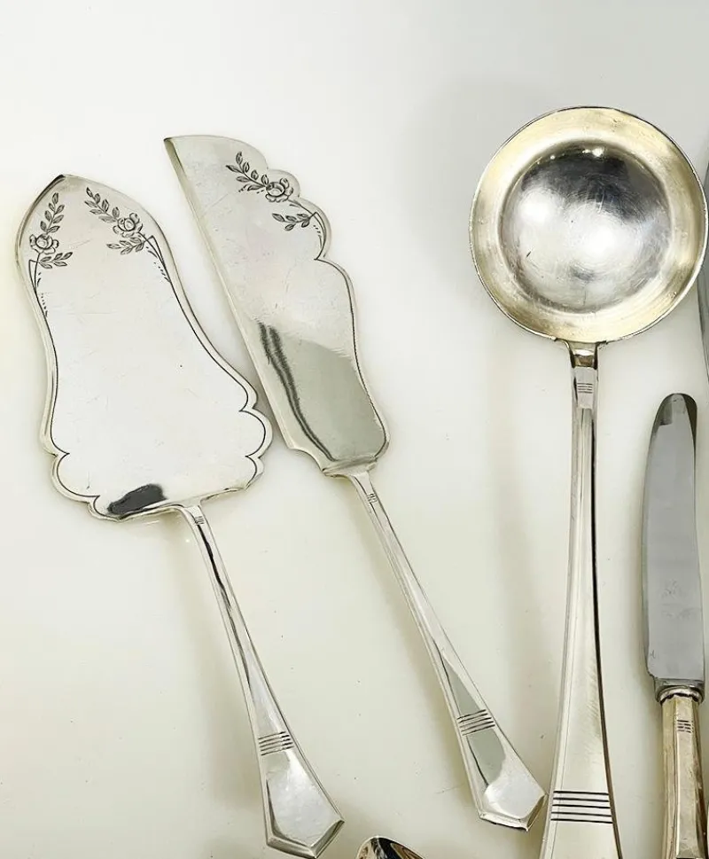 Online Pamono Silver Cutlery Set from Fimara, 1970s, Set of 87