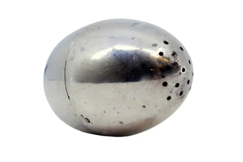 Best Pamono Silver Egg-Shaped Salt Shaker with Ballast Inside