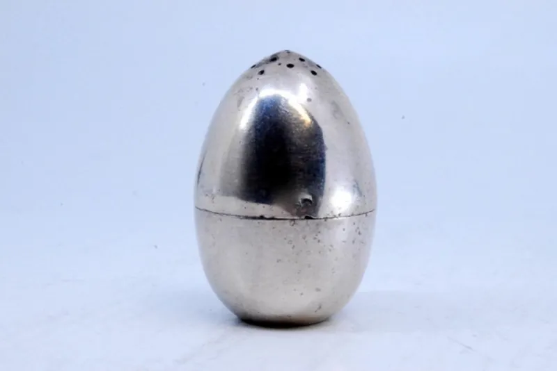 Best Pamono Silver Egg-Shaped Salt Shaker with Ballast Inside