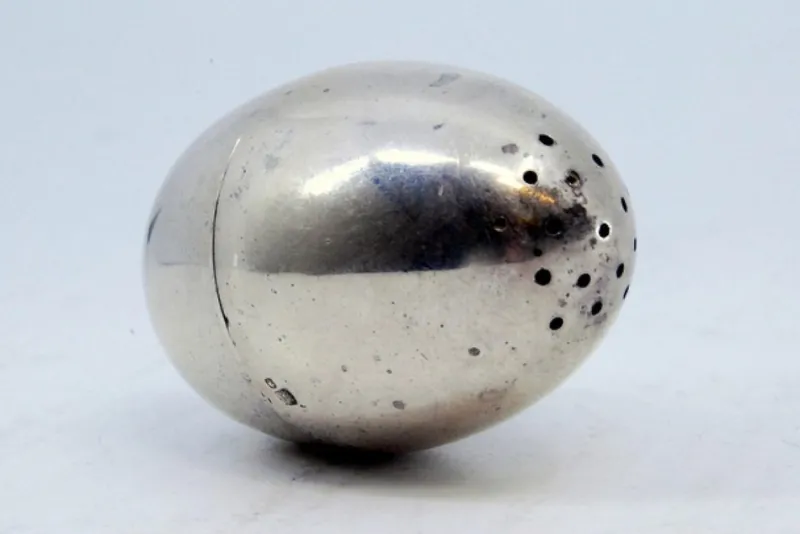 Best Pamono Silver Egg-Shaped Salt Shaker with Ballast Inside