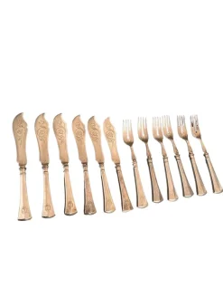Discount Pamono Silver Fish Cutlery for 6 People from Seligmann, 1890s, Set of 12