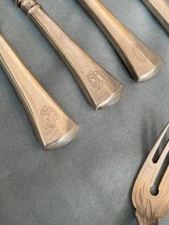 Discount Pamono Silver Fish Cutlery for 6 People from Seligmann, 1890s, Set of 12