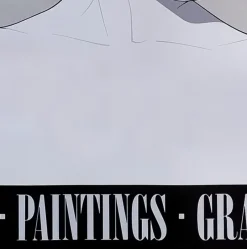 Pamono Silver Foiled Sunglasses Art Poster by Patrick Nagel, 1980s><noscript><img width=