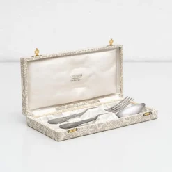 Sale Pamono Silver Fork and Spoon in Box, 1950s, Set of 3