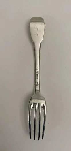 Best Pamono Silver Fork from NM, 18th Century