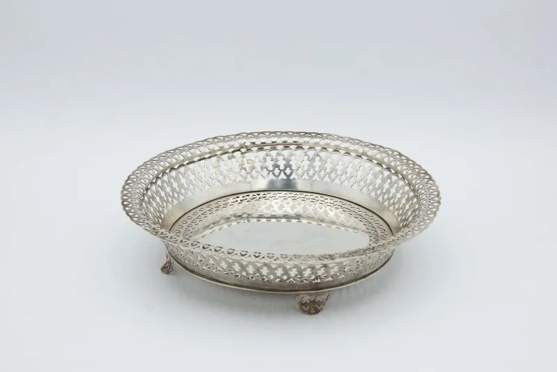 Hot Pamono Silver Fruit Bowl with Rack
