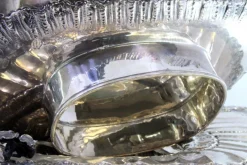 Pamono Silver Fruit Bowl with Raised Floral Motifs, Shell-Shaped Friezes, Spiral Body and Elliptical Base><noscript><img width=