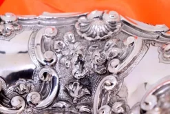 Best Pamono Silver Fruit Bowl with Shell Reliefs and Floral Motifs