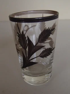 Hot Pamono Silver Inlaid Engraved Shot Glasses, 1930s, Set of 6